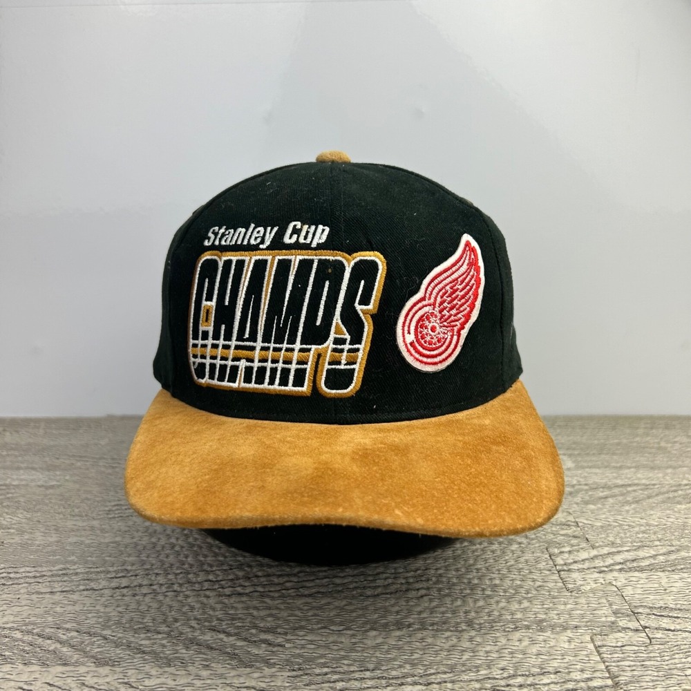 Vintage 90s Starter Detroit Red Wings Stanley Cup Hat Cap Strap Back Adjustable
